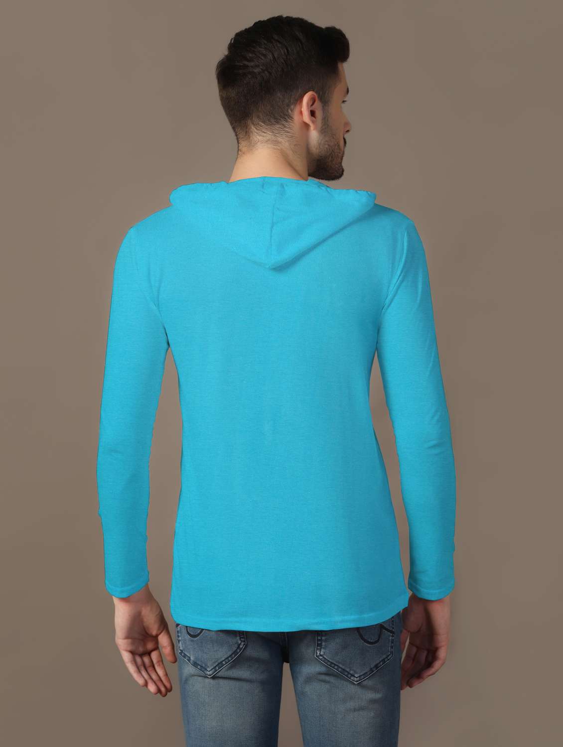 men hooded plain t-shirt - 21717560 -  Standard Image - 2