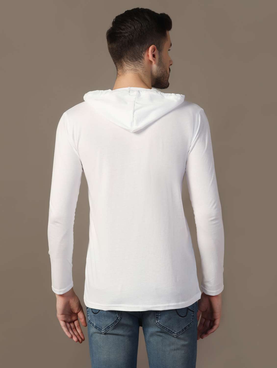 men hooded plain t-shirt - 21717563 -  Standard Image - 2