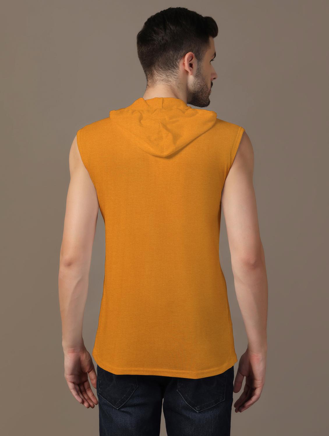 men hooded plain t-shirt - 21717568 - Standard Image - 2