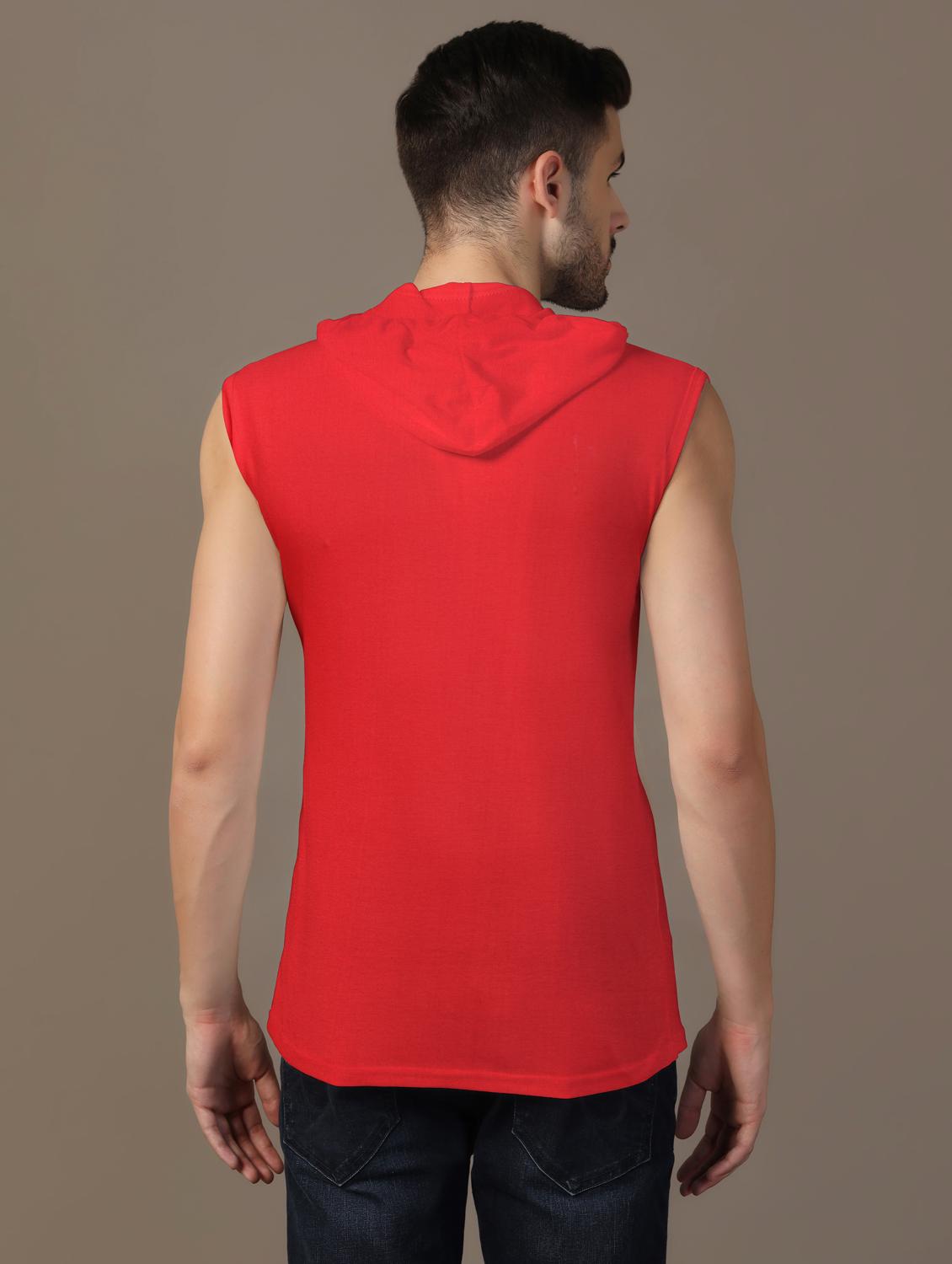 men hooded plain t-shirt - 21717571 - Standard Image - 2