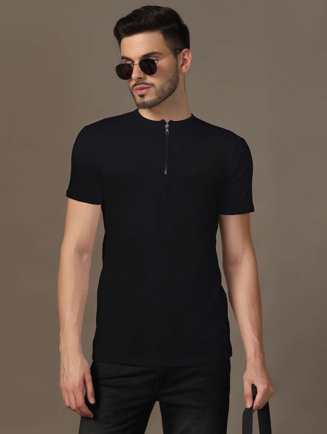 men short sleeves plain t-shirt
