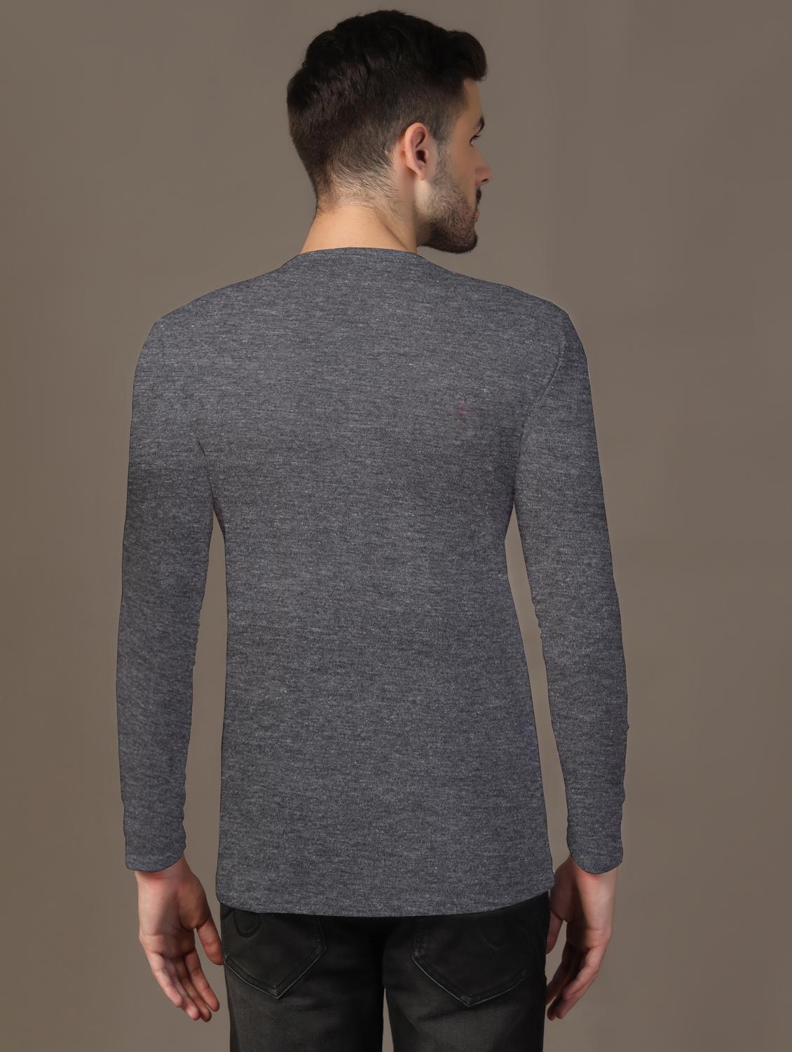 men long sleeves plain t-shirt - 21717586 - Standard Image - 2