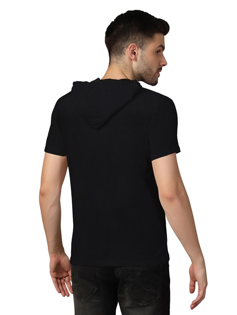men slim fit short sleeve hooded shirt - 21717605 - Standard Image - 2