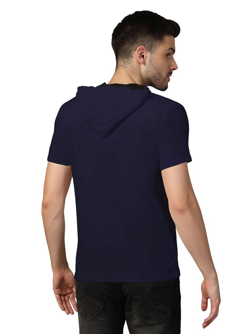 men slim fit short sleeve hooded shirt - 21717609 -  Standard Image - 2