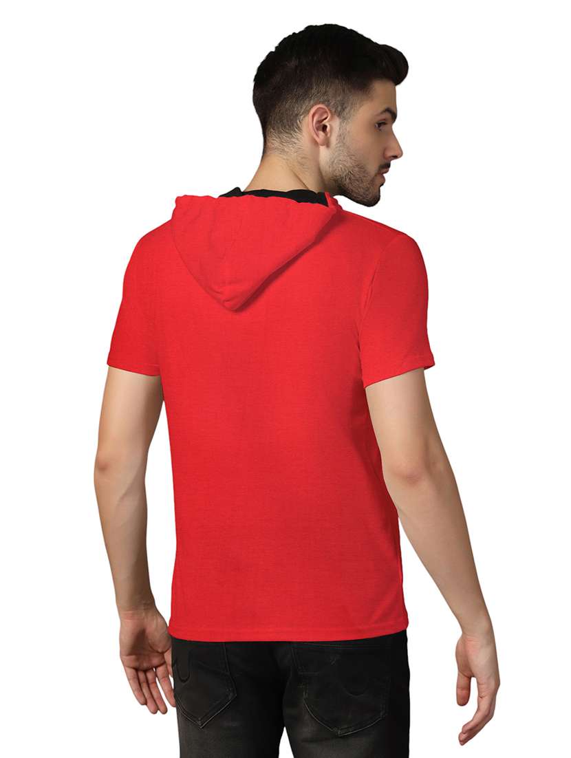 men slim fit short sleeve hooded shirt - 21717611 -  Standard Image - 2