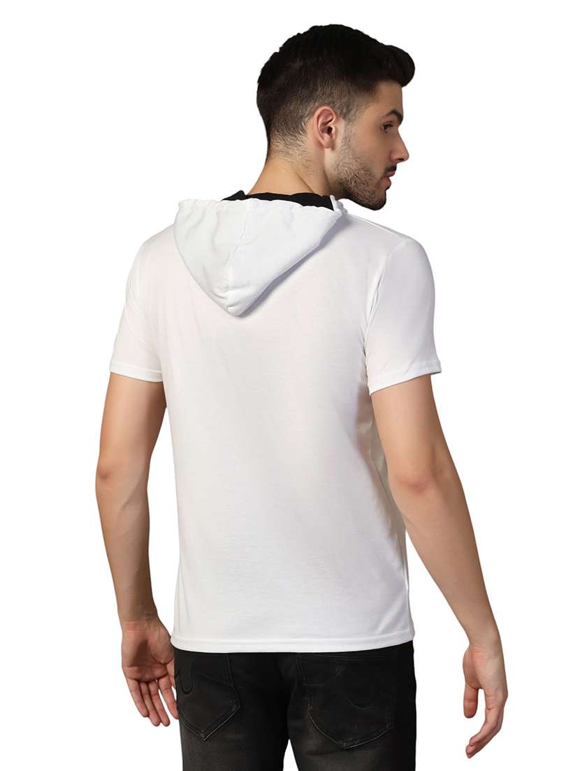men slim fit short sleeve hooded shirt - 21717613 -  Standard Image - 2