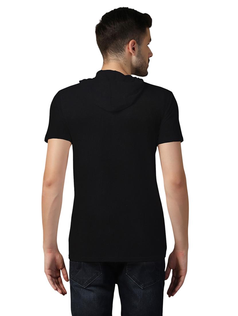 men hooded plain t-shirt - 21717615 - Standard Image - 2