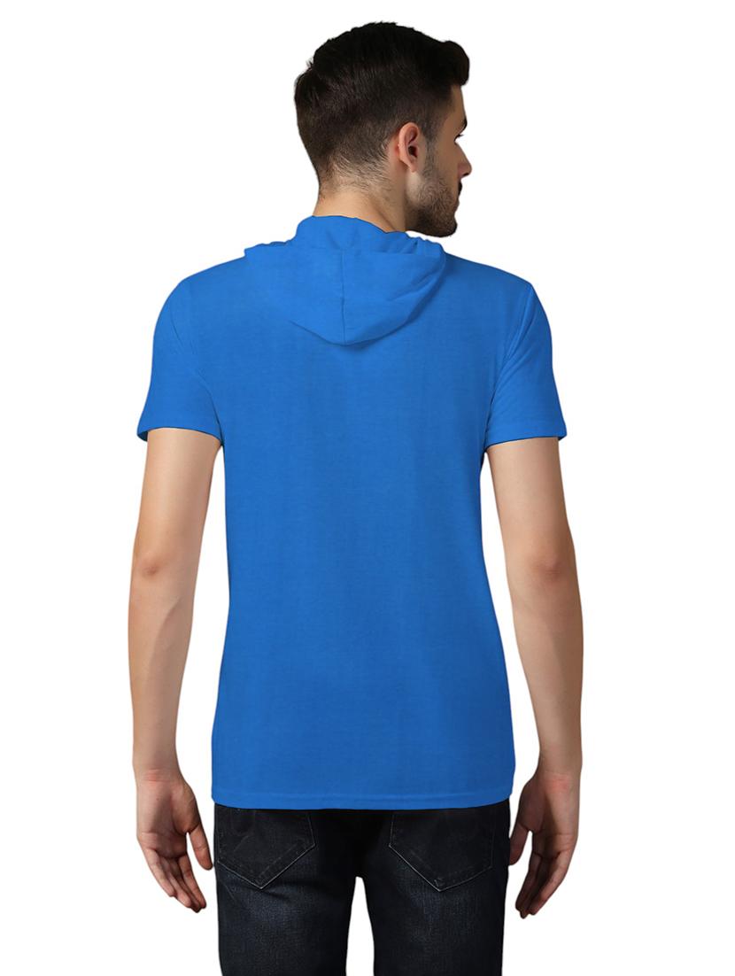 men hooded plain t-shirt - 21717622 - Standard Image - 2