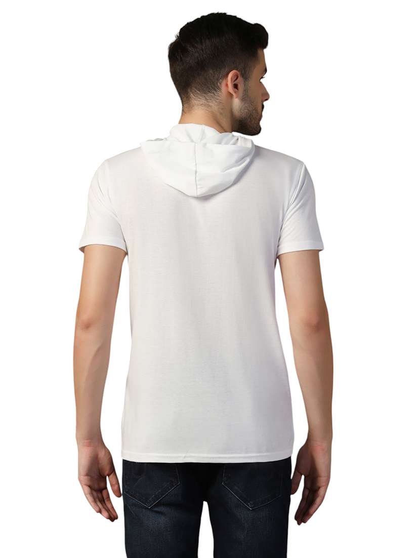 men hooded plain t-shirt - 21717623 -  Standard Image - 2