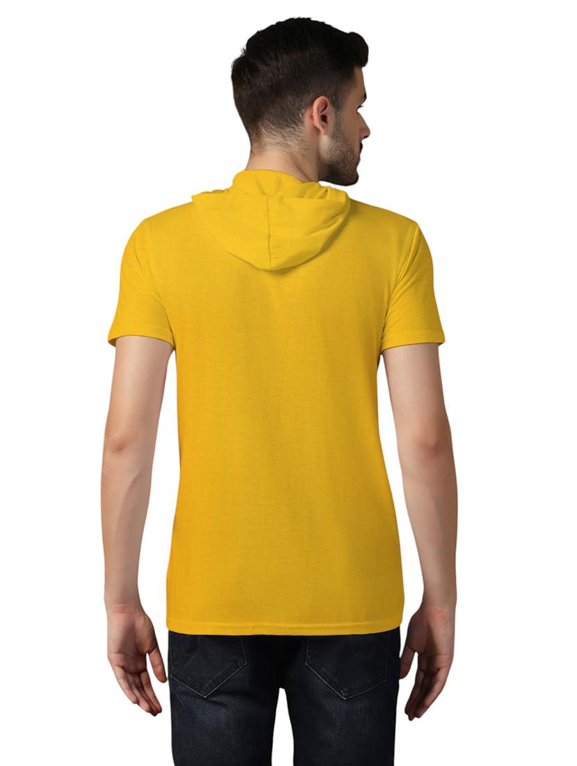 men hooded plain t-shirt - 21717624 - Standard Image - 2
