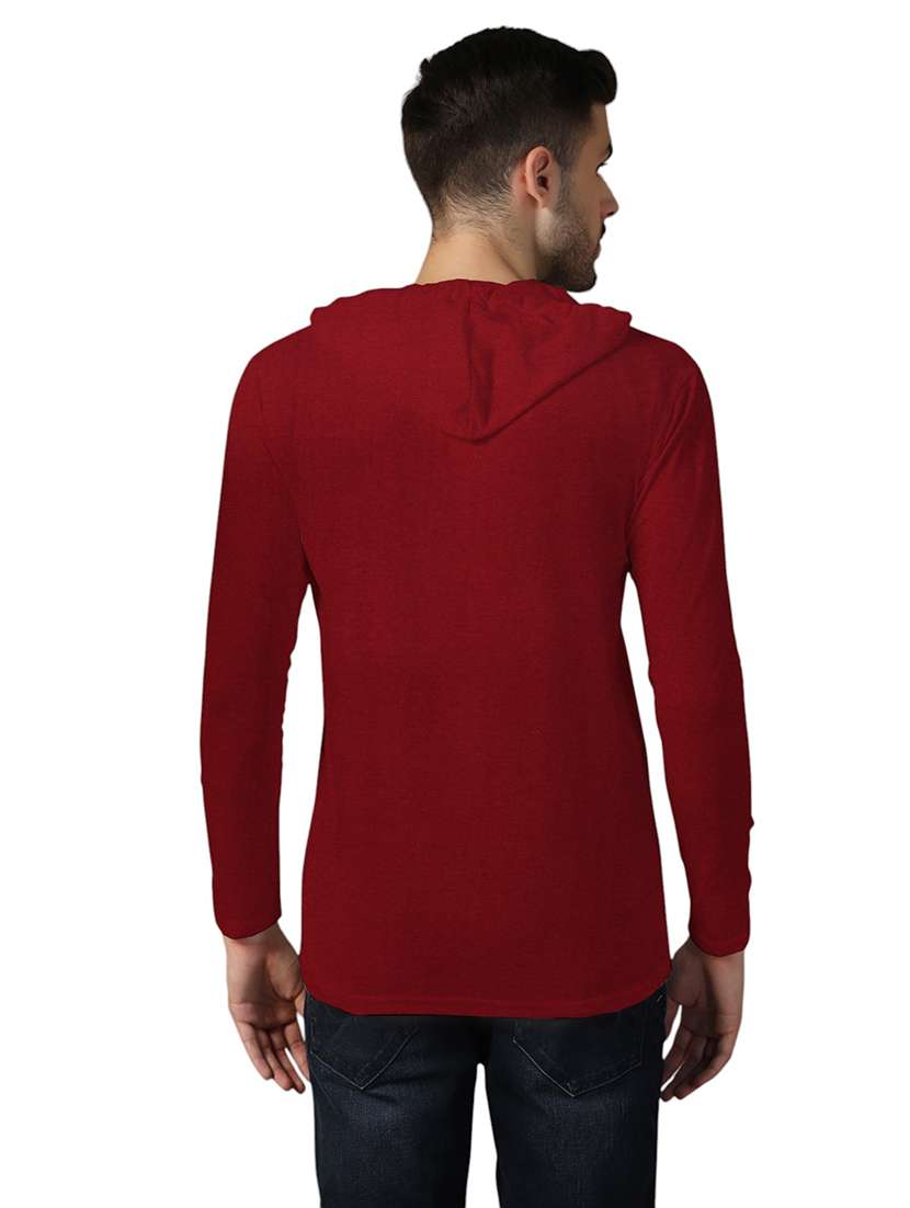 men hooded plain t-shirt - 21717627 -  Standard Image - 2