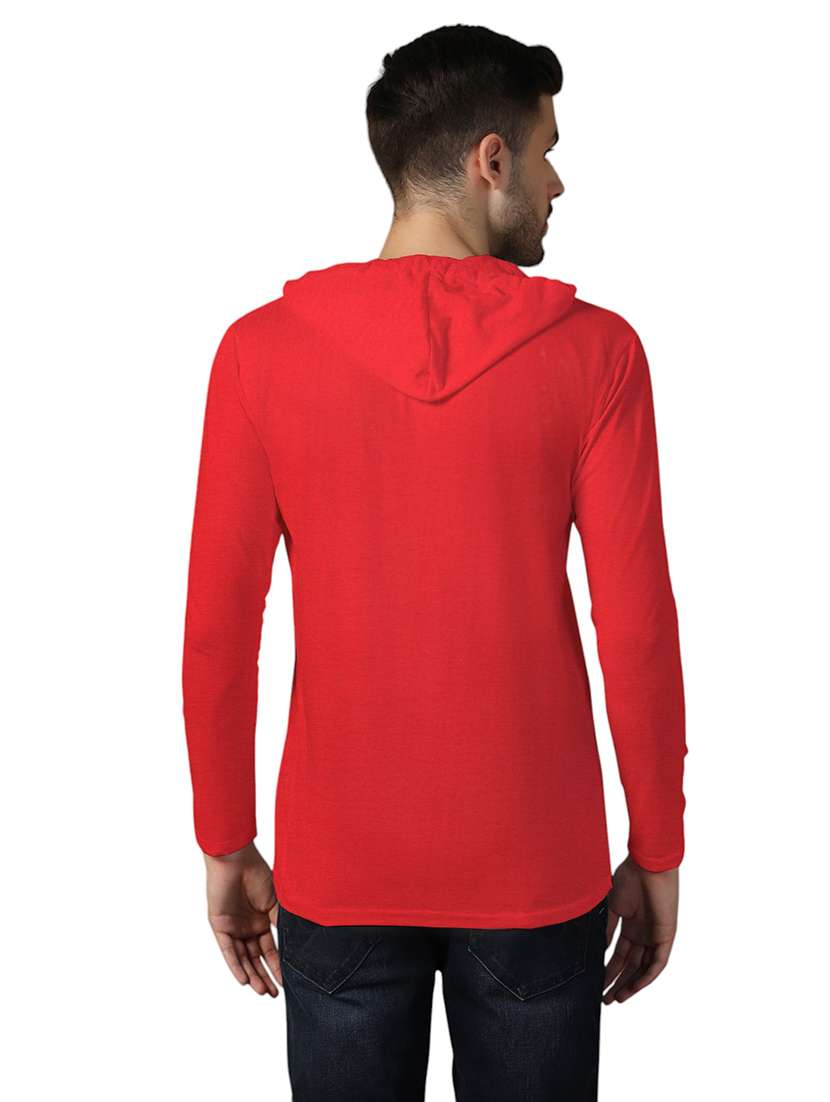 men hooded plain t-shirt - 21717631 -  Standard Image - 2