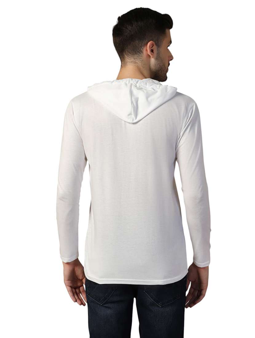 men hooded plain t-shirt - 21717633 -  Standard Image - 2