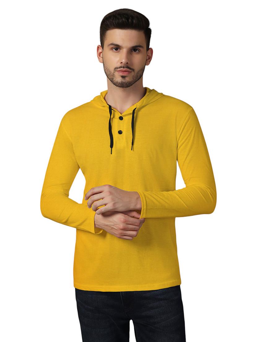 men hooded plain t-shirt - 21717634 -  Zoom Image - 0