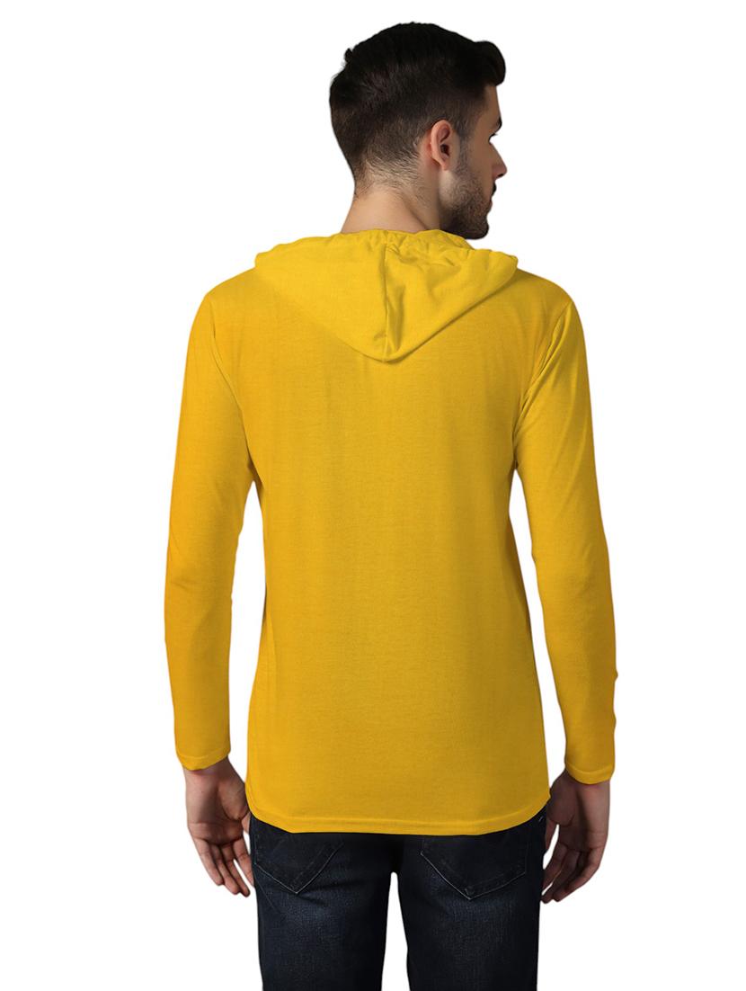 men hooded plain t-shirt - 21717634 - Standard Image - 2