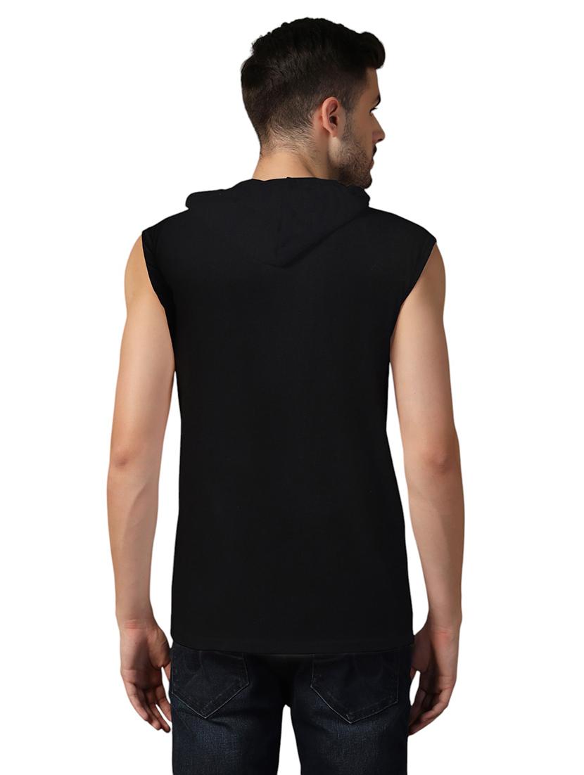 men hooded plain t-shirt - 21717635 - Standard Image - 2