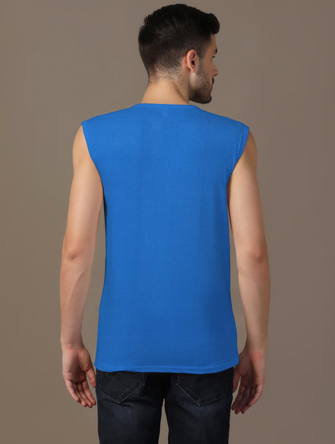 men sleeveless plain t-shirt - 21717667 - Standard Image - 2