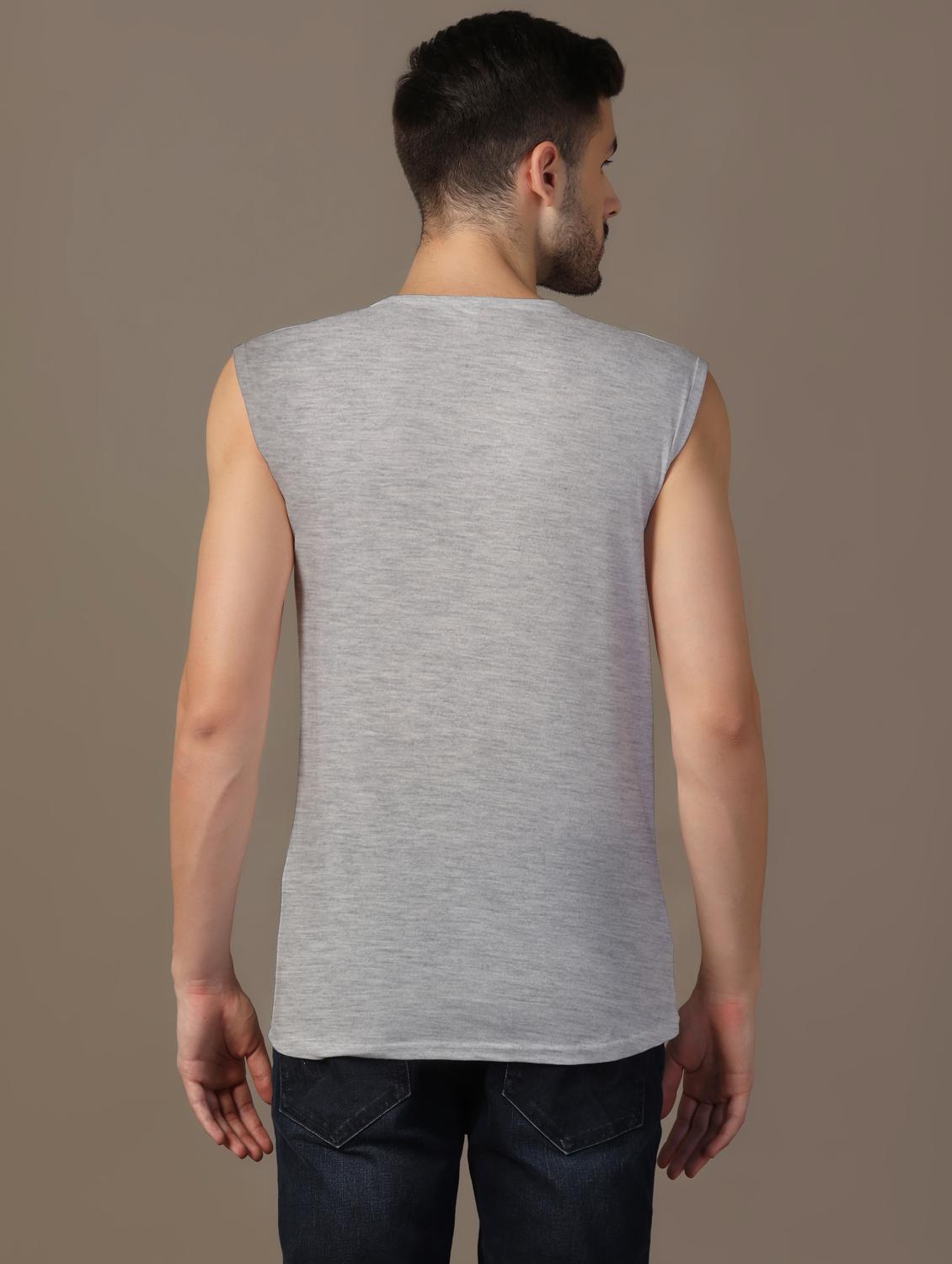 men sleeveless plain t-shirt - 21717675 - Standard Image - 2