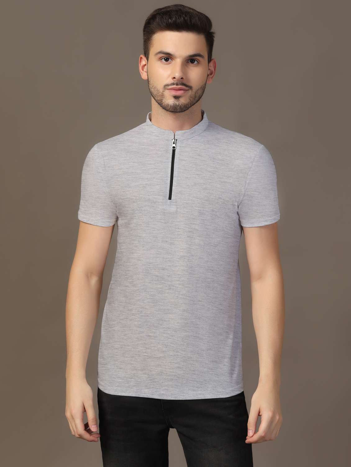 men short sleeves plain t-shirt