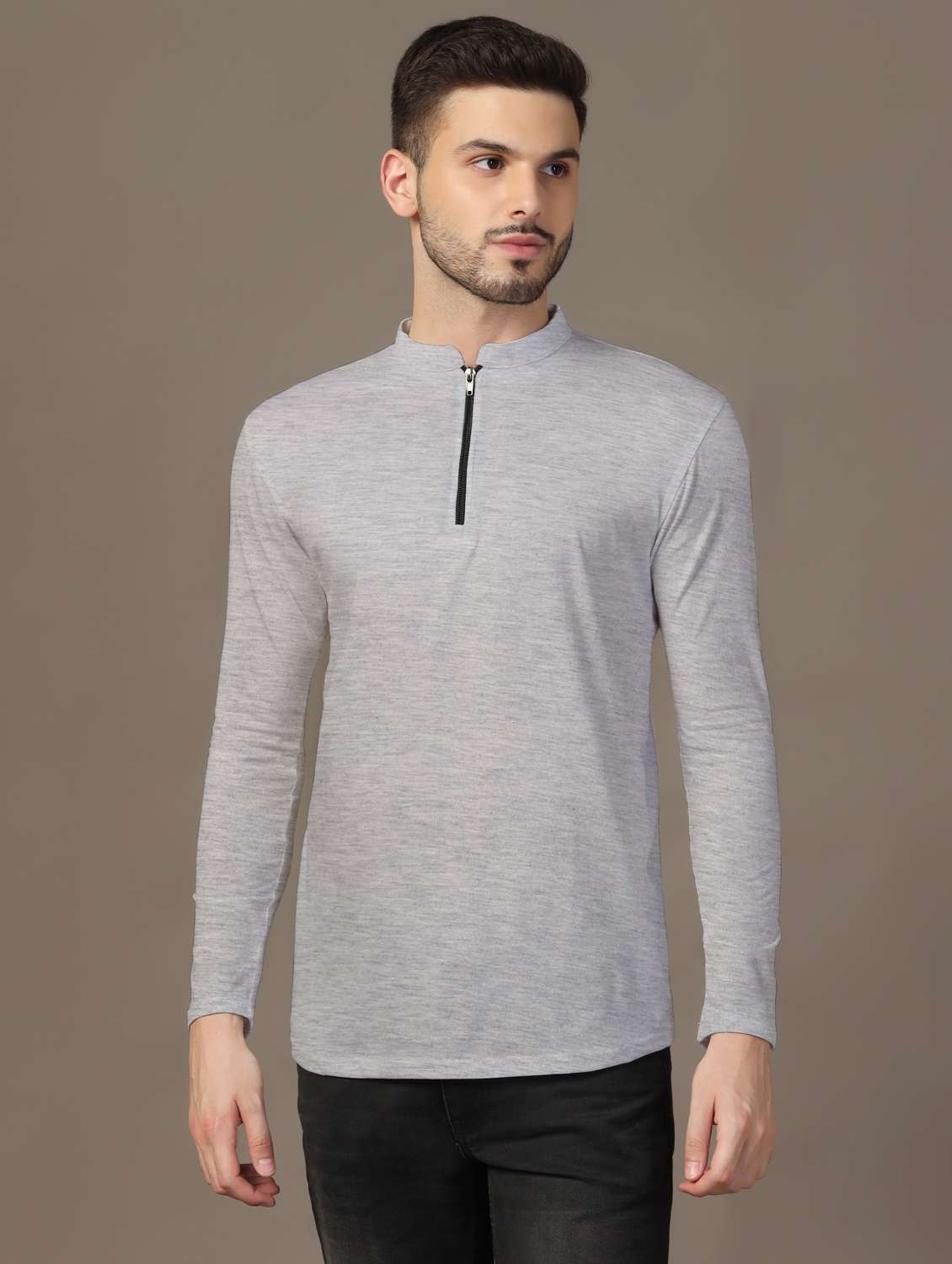 men long sleeves plain t-shirt