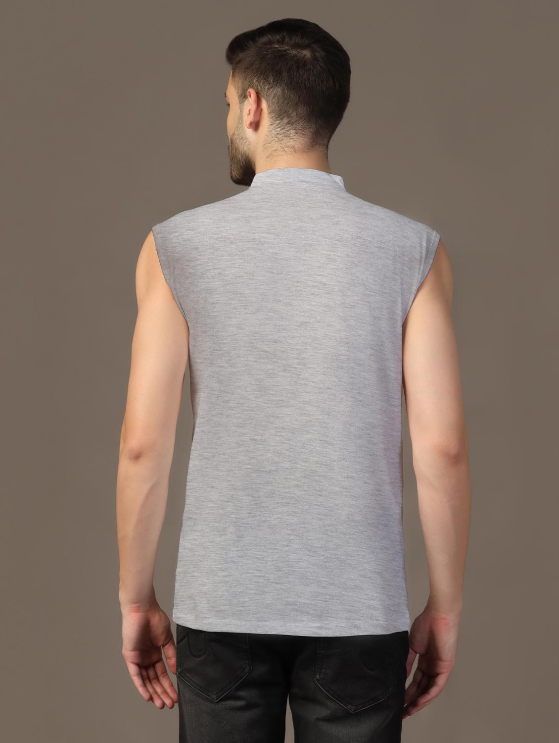 men sleeveless plain t-shirt - 21717687 - Standard Image - 2