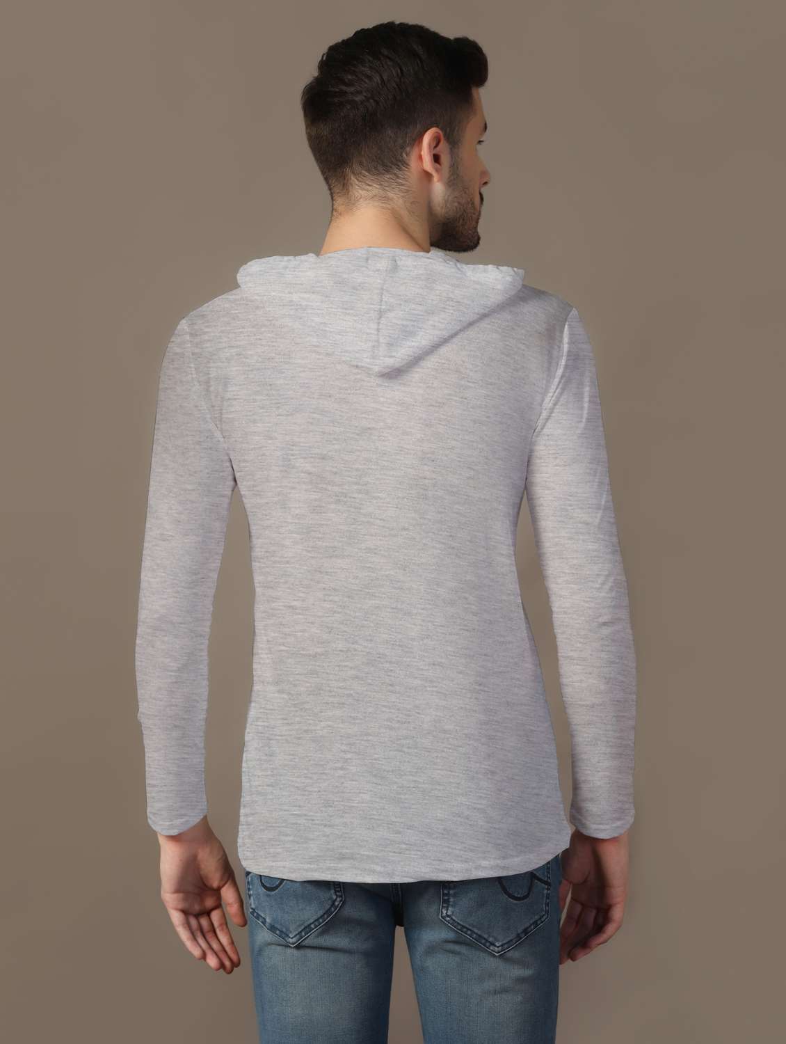 men hooded plain t-shirt - 21717692 -  Standard Image - 2