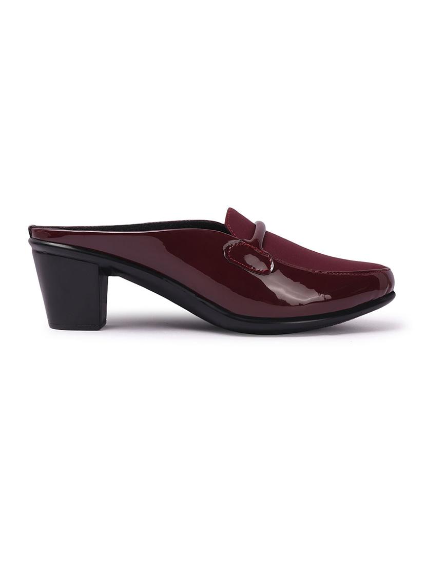 maroon slip on mule - 21717709 - Standard Image - 2