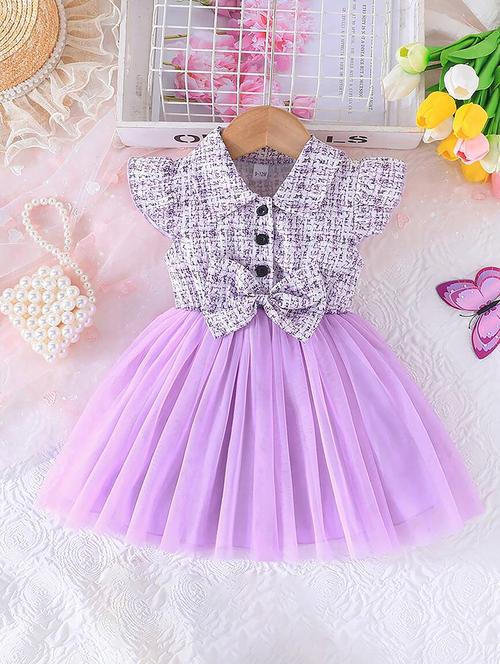 girls shirt collar printed a-line frock - 21717754 - Standard Image - 0