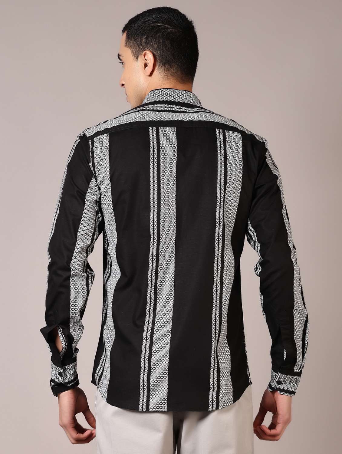 men stripes long sleeve casual shirt - 21717860 -  Standard Image - 2