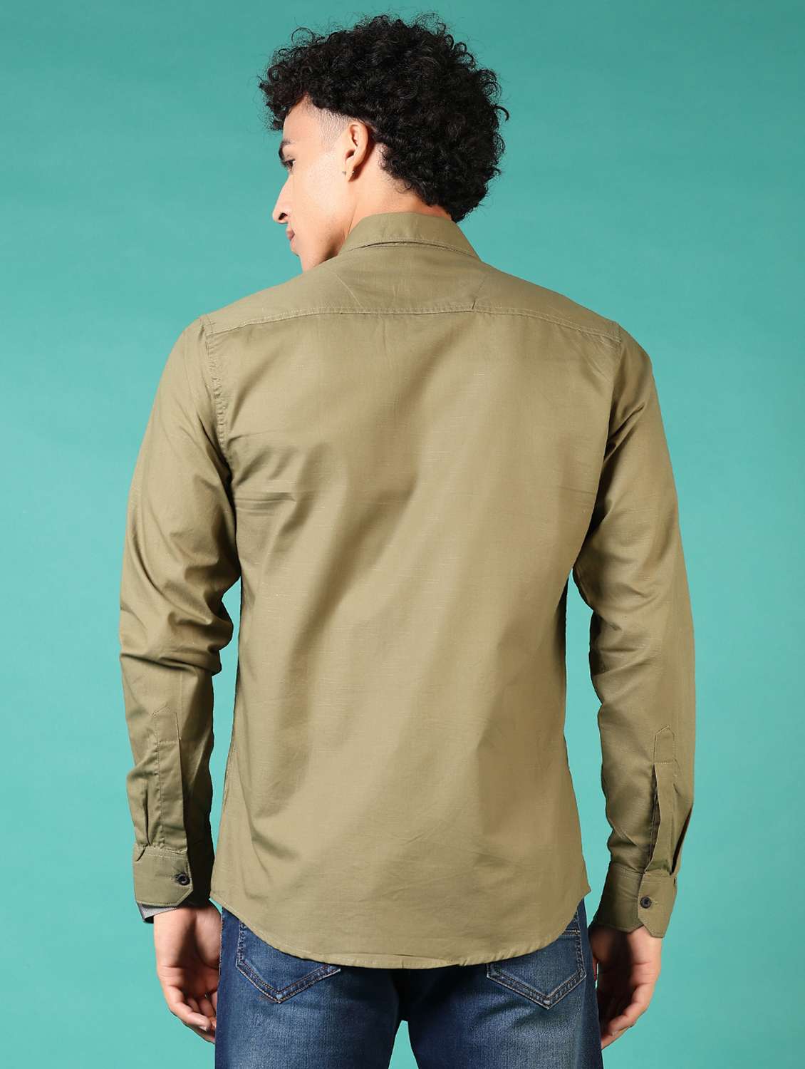 men solid long sleeve casual shirt - 21717863 -  Standard Image - 2