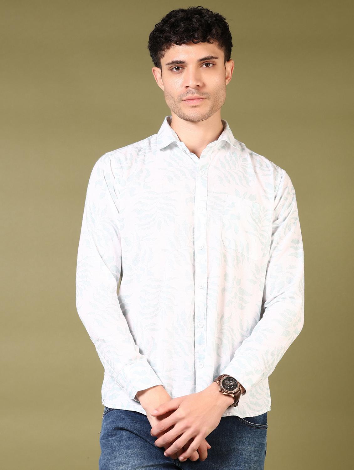 men printed long sleeve casual shirt - 21717868 - Zoom Image - 0