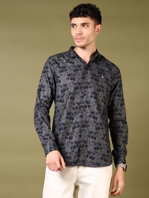 men printed long sleeve casual shirt - 21717879 - Standard Image - 0