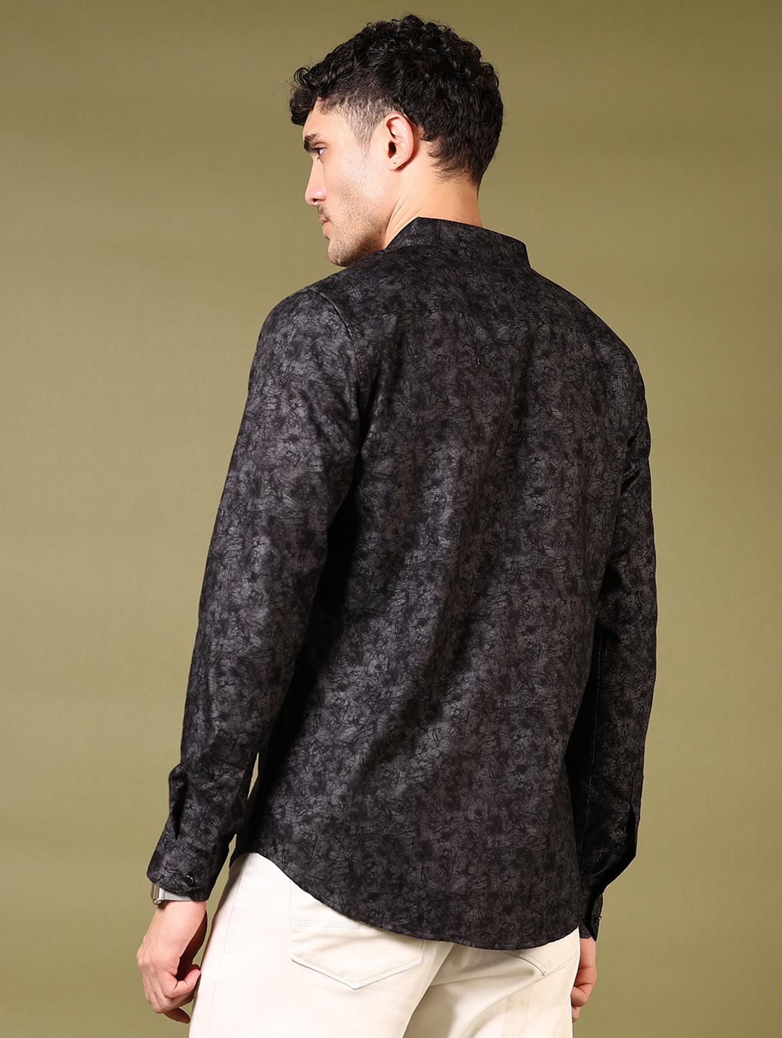 men printed long sleeve casual shirt - 21717880 - Standard Image - 2