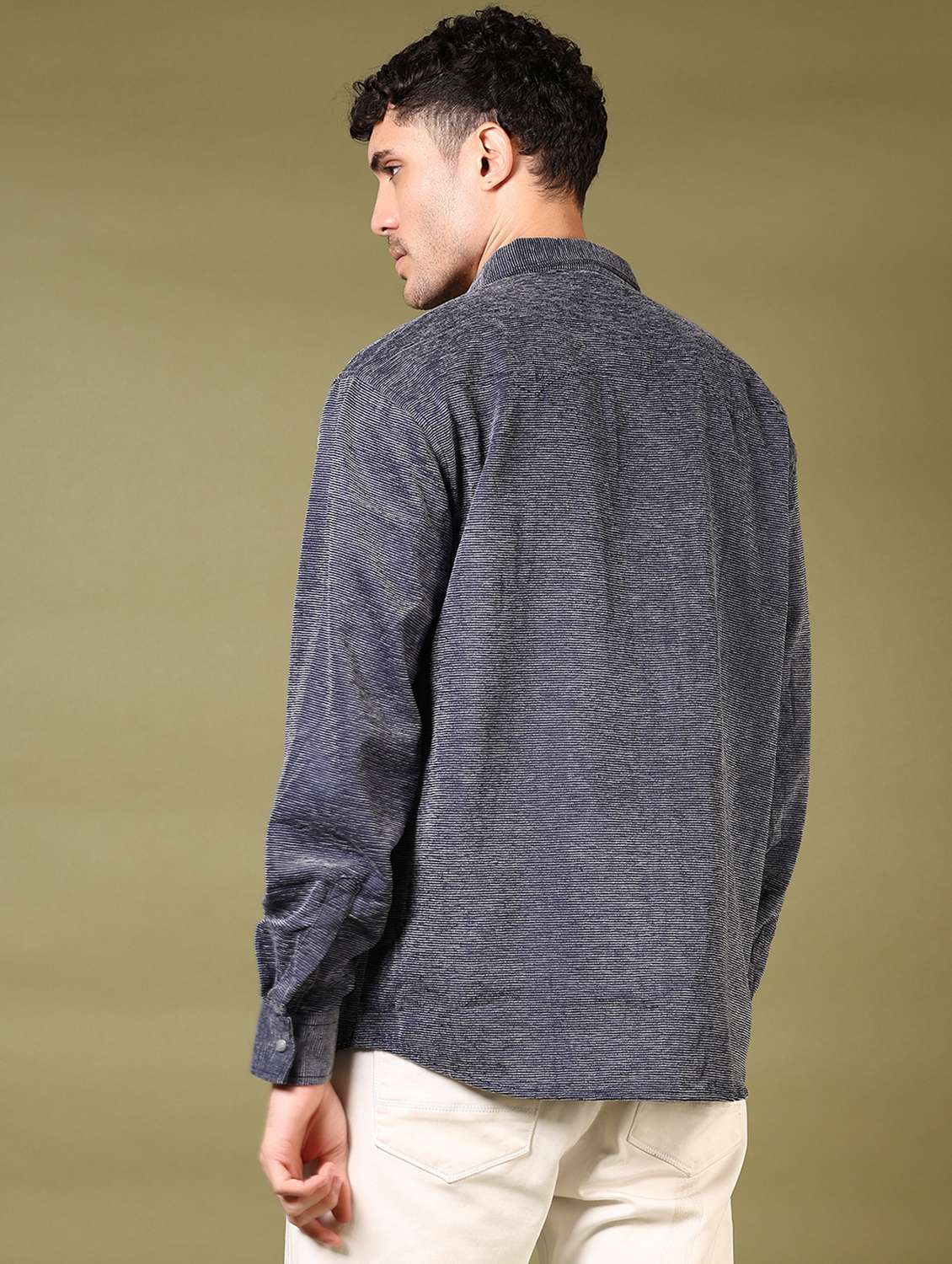 men self design long sleeve casual shirt - 21717934 -  Standard Image - 2