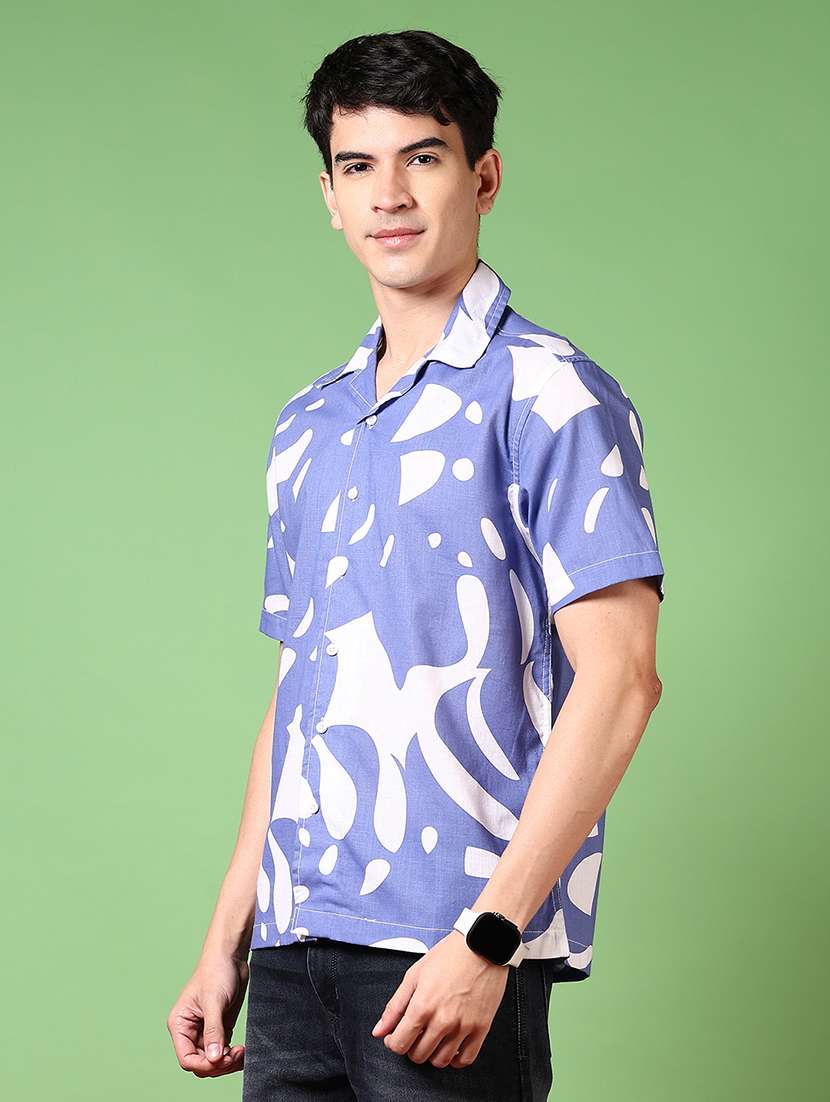 men short sleeves printed casual shirt - 21717938 -  Standard Image - 2