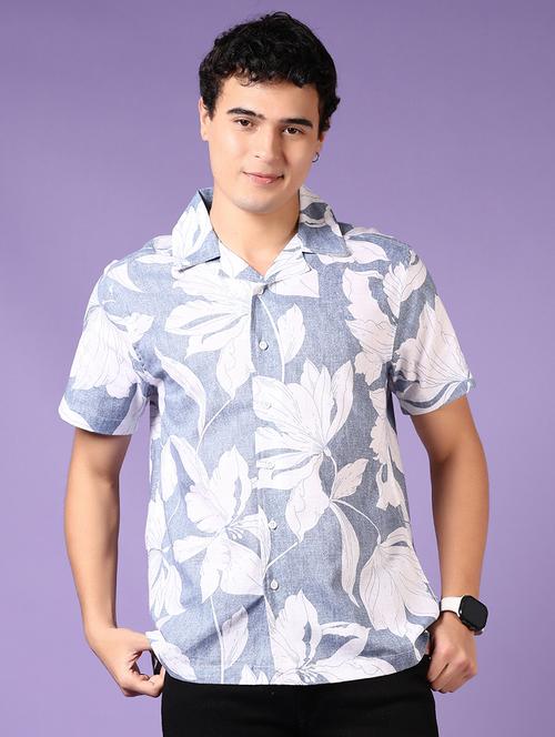 men short sleeves printed casual shirt - 21717940 - Standard Image - 0