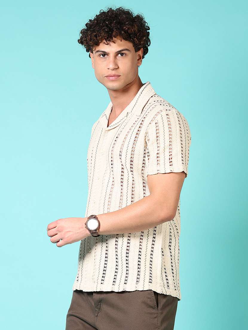 men self design short sleeve casual shirt - 21717942 -  Standard Image - 2