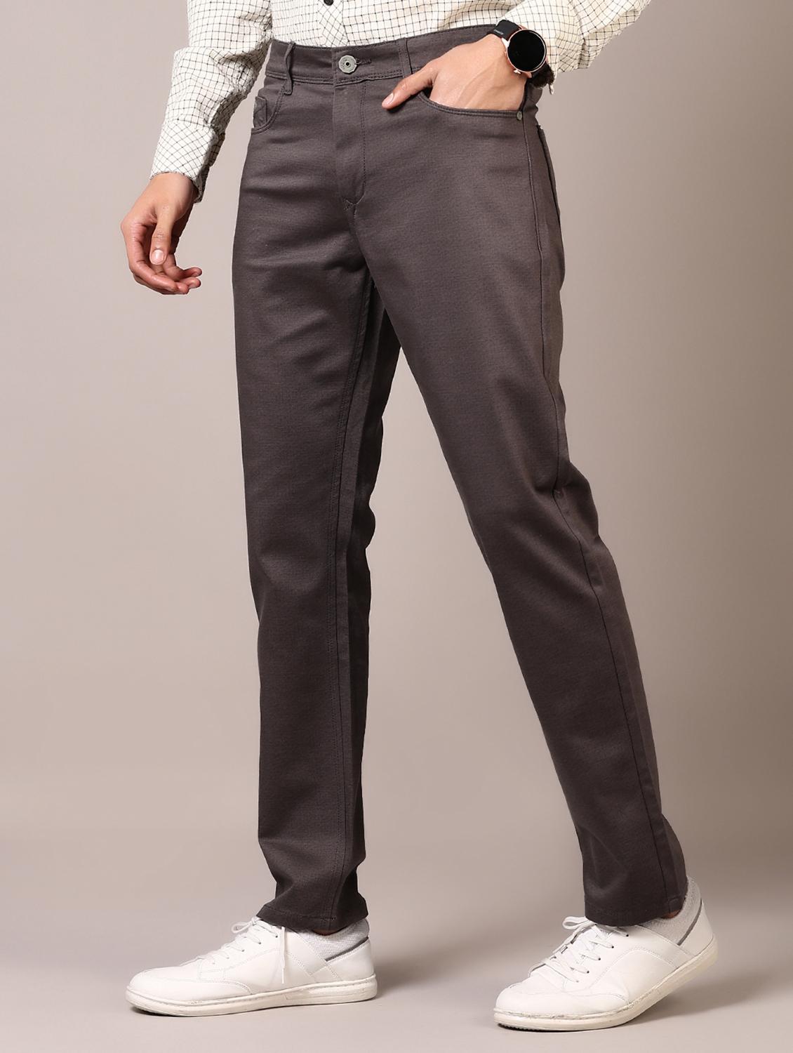 grey cotton chinos casual trousers - 21717960 - Standard Image - 2
