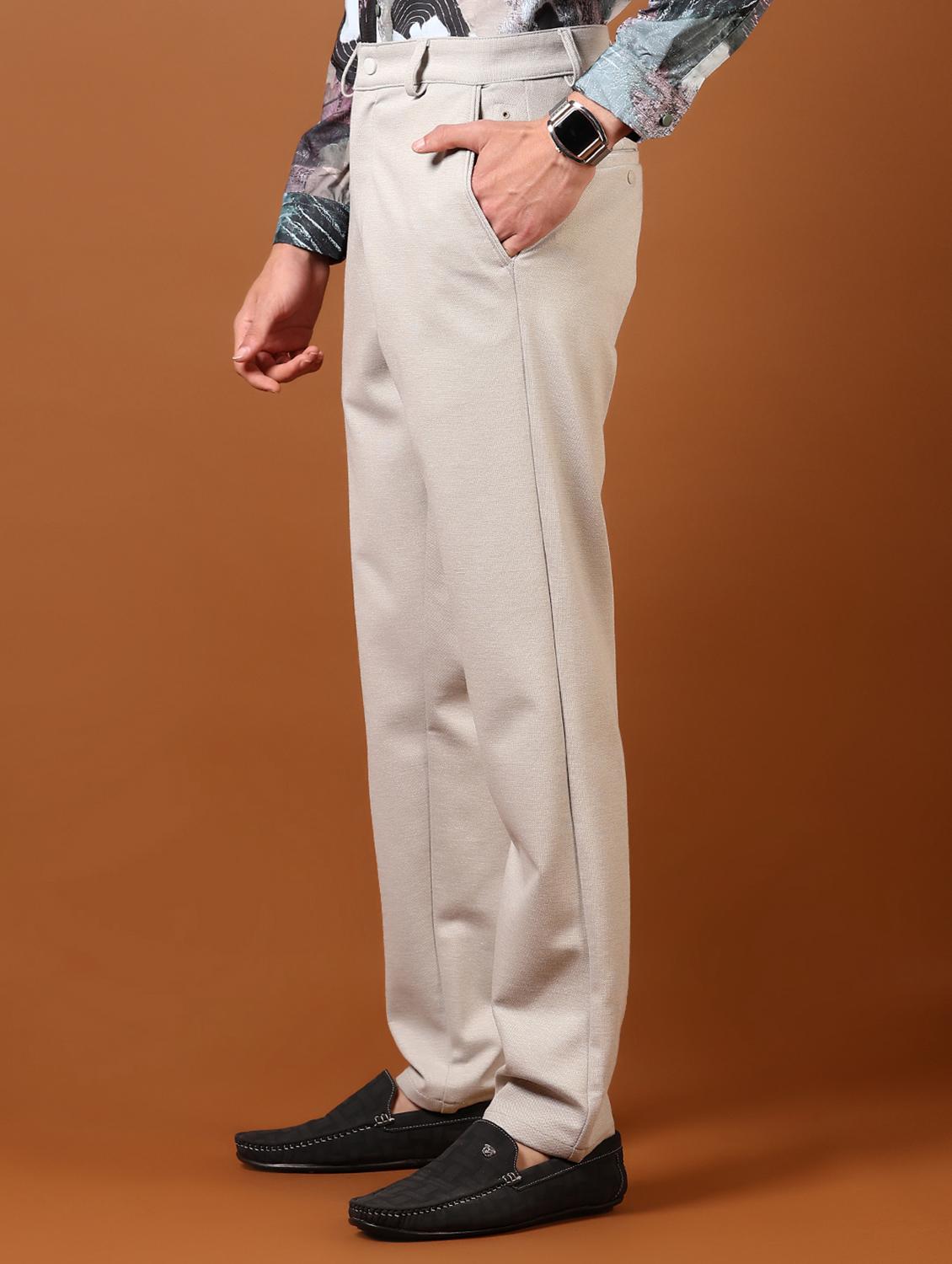 grey cotton chinos casual trousers - 21717968 - Standard Image - 2