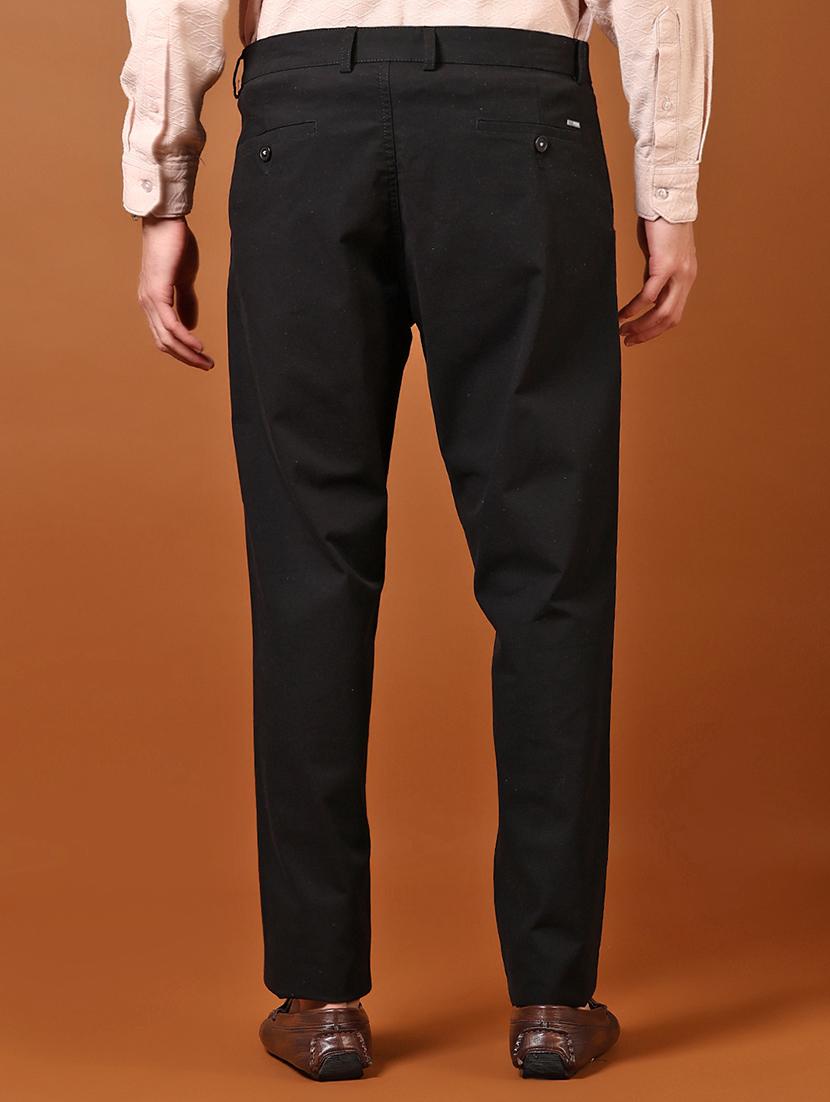 men solid flat front casual trouser - 21717987 - Standard Image - 2