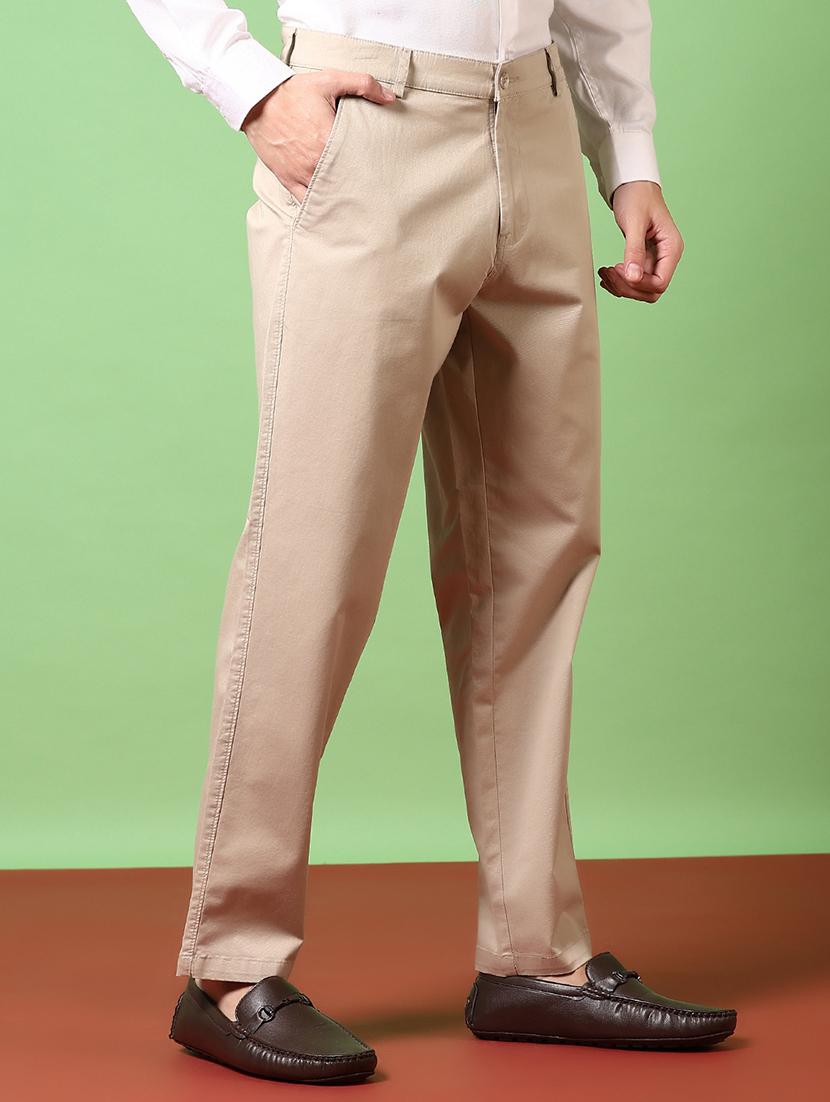 men mid rise solid chinos - 21717988 - Standard Image - 2
