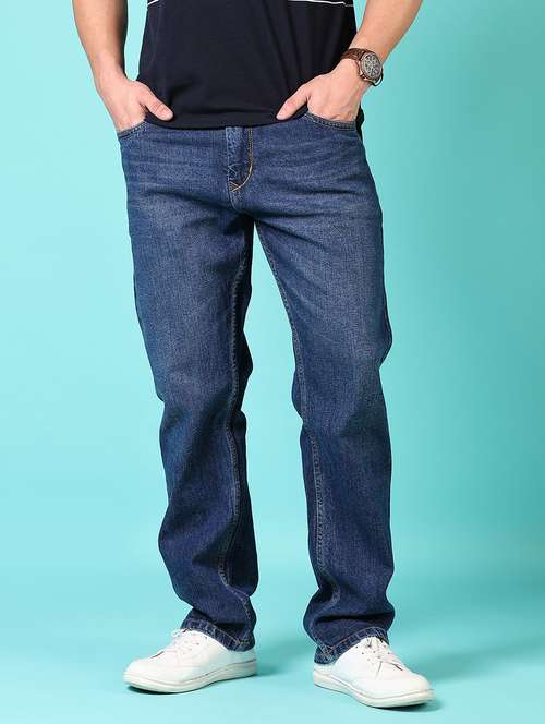 men washed mid rise jeans - 21717997 - Standard Image - 0