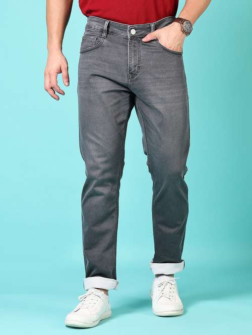 men solid mid rise denim jeans - 21718002 - Standard Image - 0