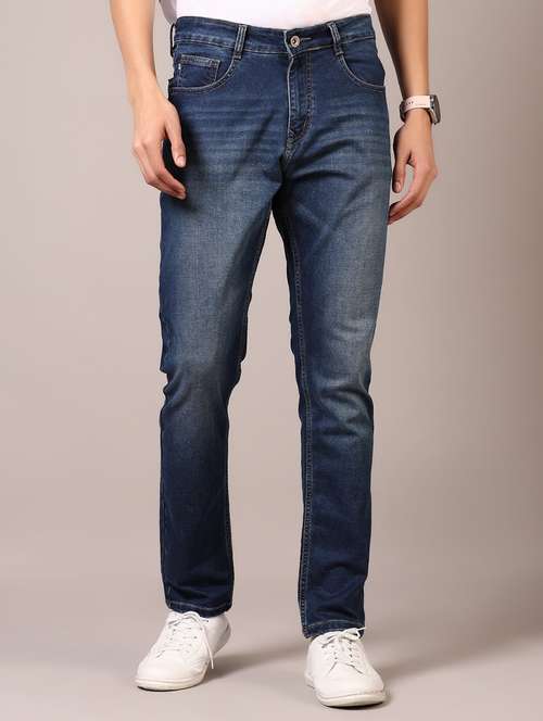 men washed mid rise jeans - 21718009 -  Standard Image - 0