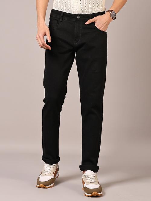 men solid mid rise denim jeans - 21718010 -  Standard Image - 0