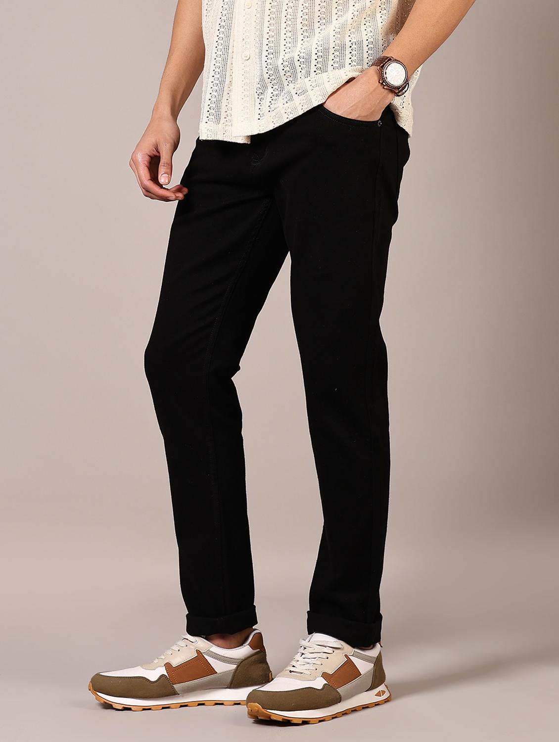 men solid mid rise denim jeans - 21718010 - Standard Image - 2