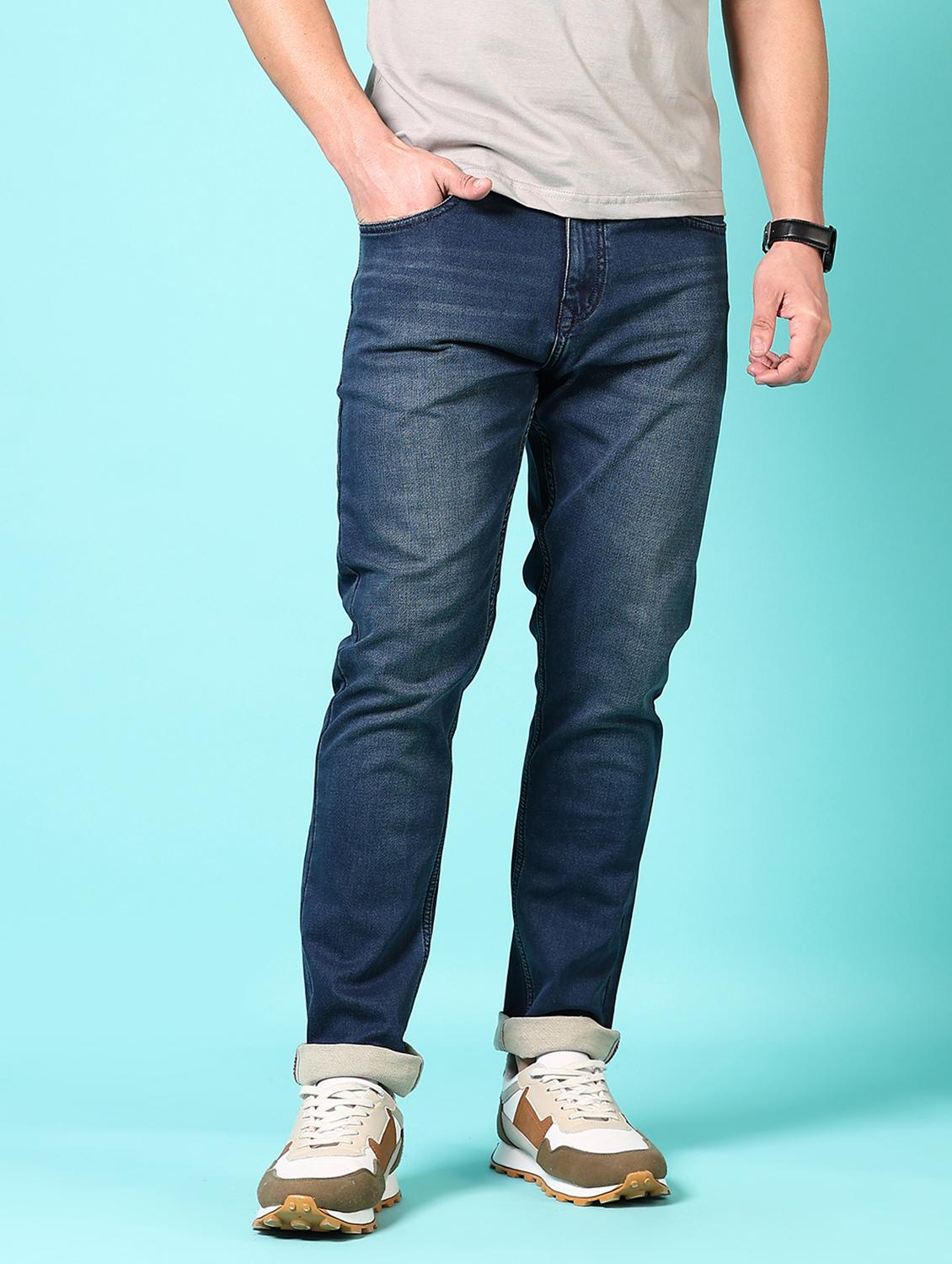 men washed mid rise jeans - 21718026 - Standard Image - 2