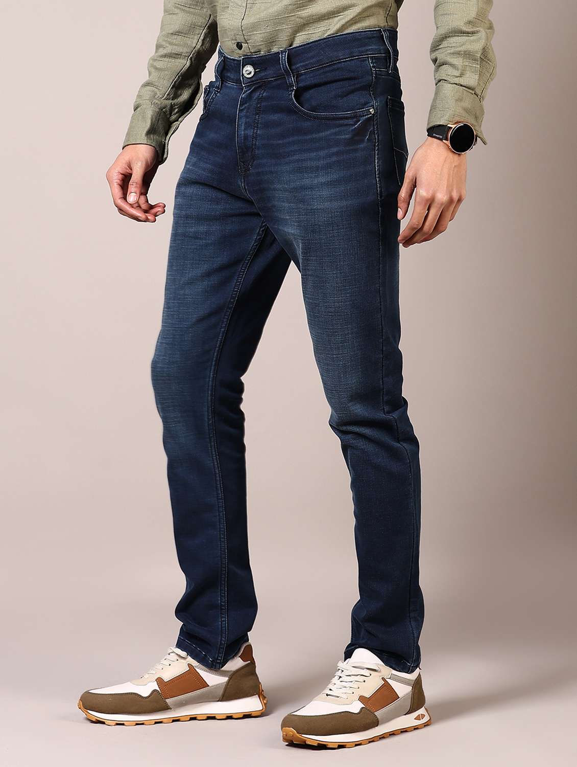 men washed mid rise jeans - 21718028 - Standard Image - 2