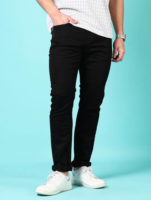 men solid mid rise denim jeans - 21718030 - Standard Image - 0