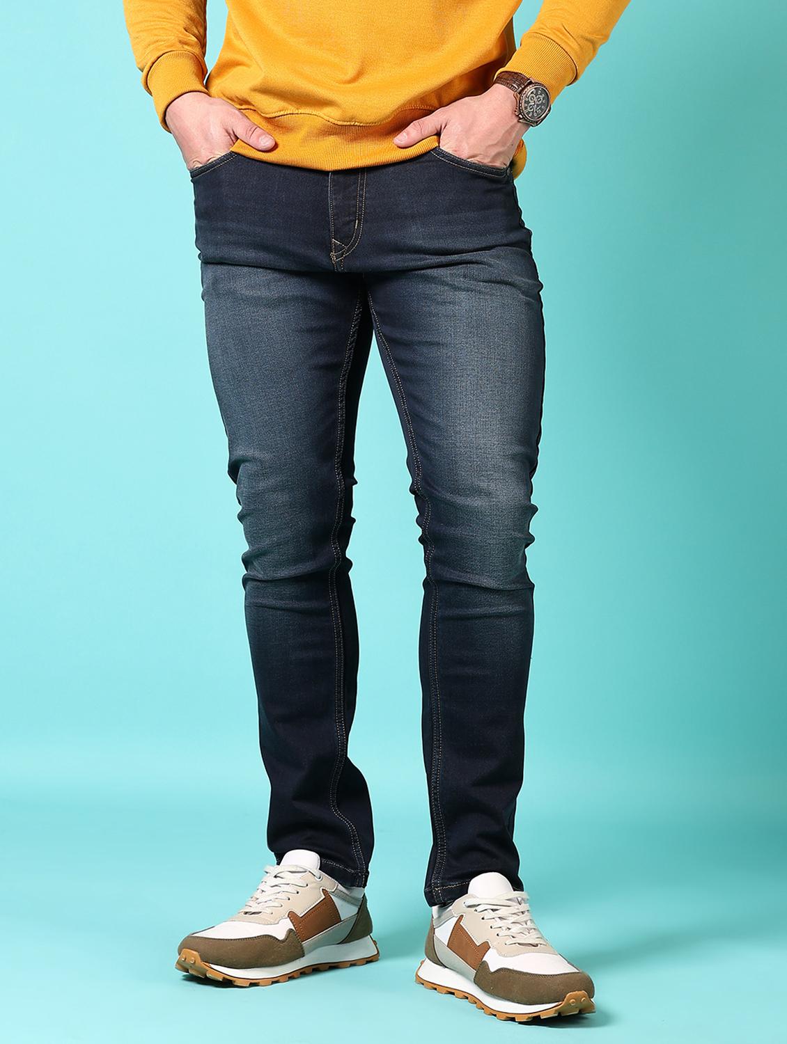 men washed mid rise jeans - 21718035 - Zoom Image - 0
